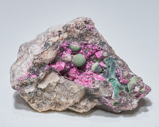 Cobalto Calcite and Malachite Pearl