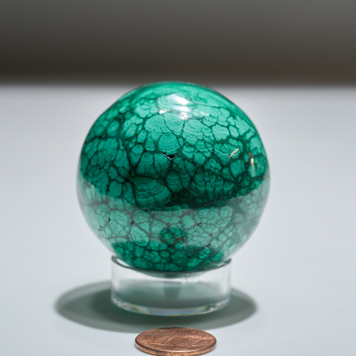 0.53 lb Malachite Sphere