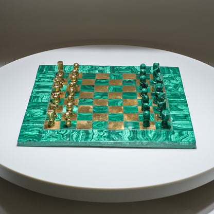 Malachite & Brass Chessboard
