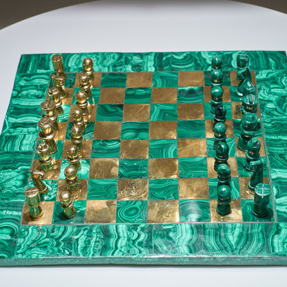 Malachite & Brass Chessboard