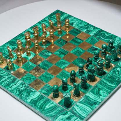 Malachite & Brass Chessboard