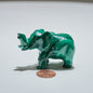 0.20 lb Carved Malachite Elephant