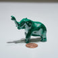 0.175 lb Carved Malachite Elephant
