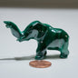 0.10 lb Carved Malachite Elephant