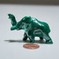 0.09 lb Carved Malachite Elephant