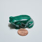 0.12 lb Carved Malachite Frog