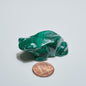 0.11 lb Carved Malachite Frog