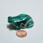 0.13 lb Carved Malachite Frog