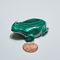 0.14 lb Carved Malachite Frog