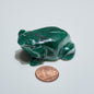 0.17 lb Carved Malachite Frog