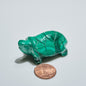 0.11 lb Carved Malachite Turtle