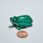 0.09 lb Carved Malachite Turtle