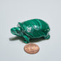 0.15 lb Carved Malachite Turtle