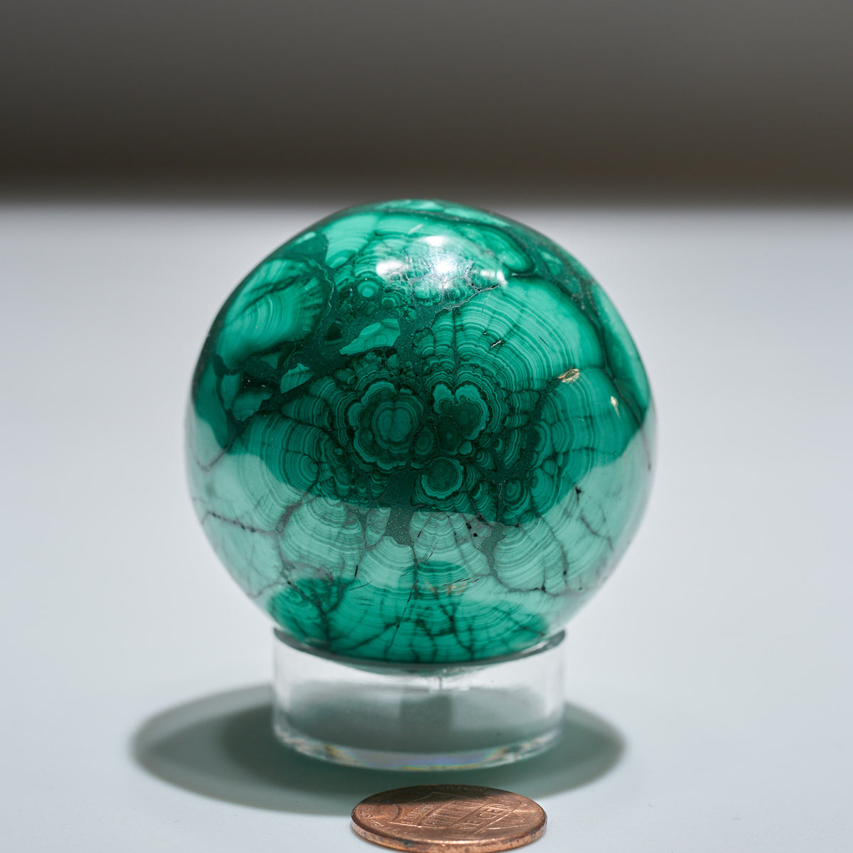 0.53 lb Malachite Sphere