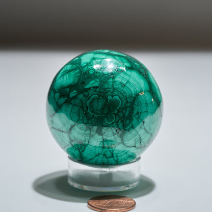 0.53 lb Malachite Sphere