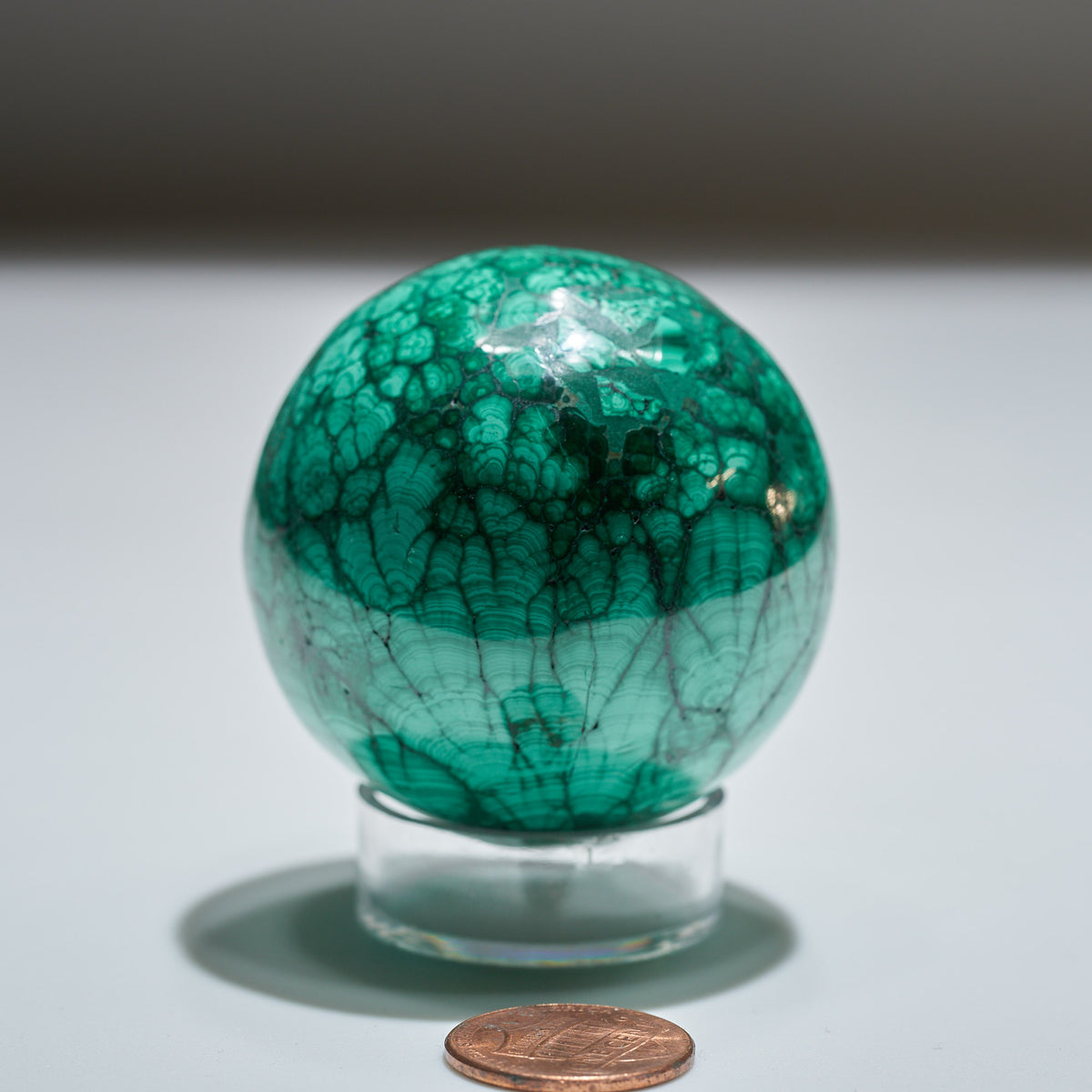 0.53 lb Malachite Sphere