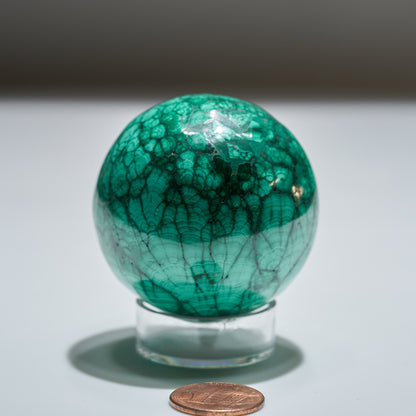 0.53 lb Malachite Sphere