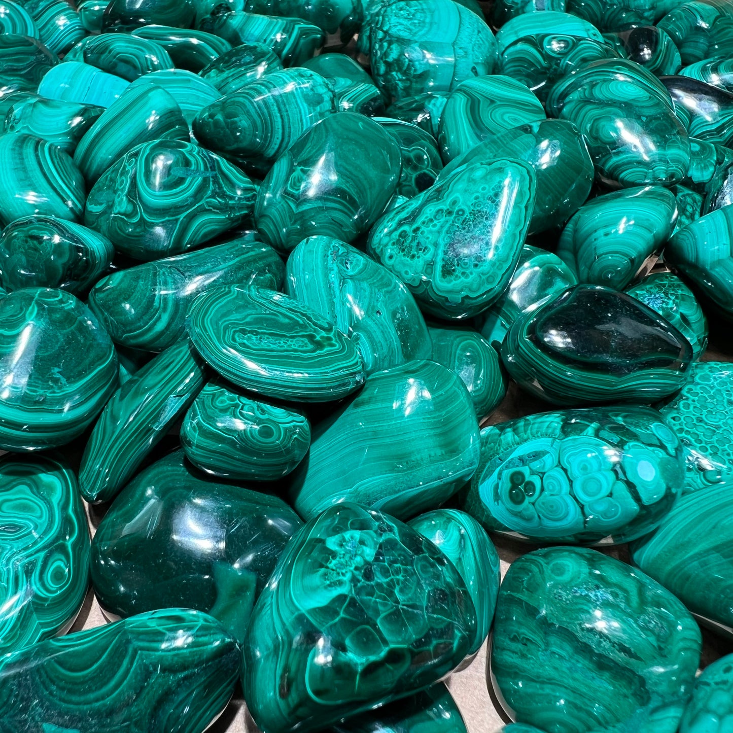 1 LB Malachite Tumbles Assorted