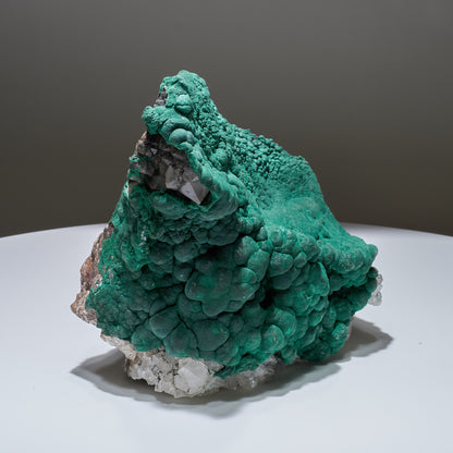 10.53 LB, 8.66 inches Cabinet Museum Malachite & Quartz Collector Specimen