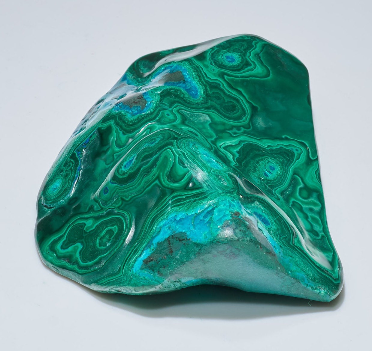 0.56 LB Polished Malachite & Chrysocolla Freeform