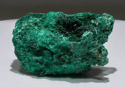 3.1 LB, 6 inches MEDIUM Cabinet Museum Piece Chatoyant Fibrous Malachite Specimen