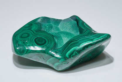 1.6 LB Malachite Freeform Half Natural Half Polished