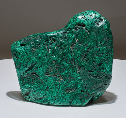 5.88 LB Half Natural Half Polished Stalactite Malachite Freeform