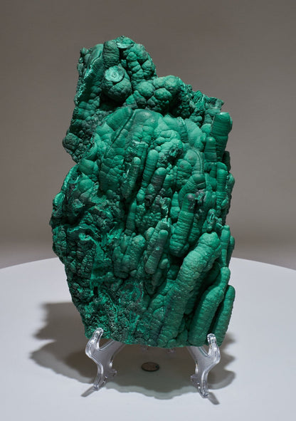 12.35 LB, 11.81 Inches LARGE Cabinet Museum Stalactite Malachite Collector Specimen "The Hand of God"