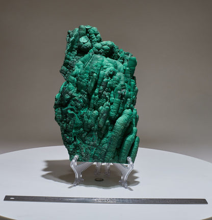 12.35 LB, 11.81 Inches LARGE Cabinet Museum Stalactite Malachite Collector Specimen "The Hand of God"