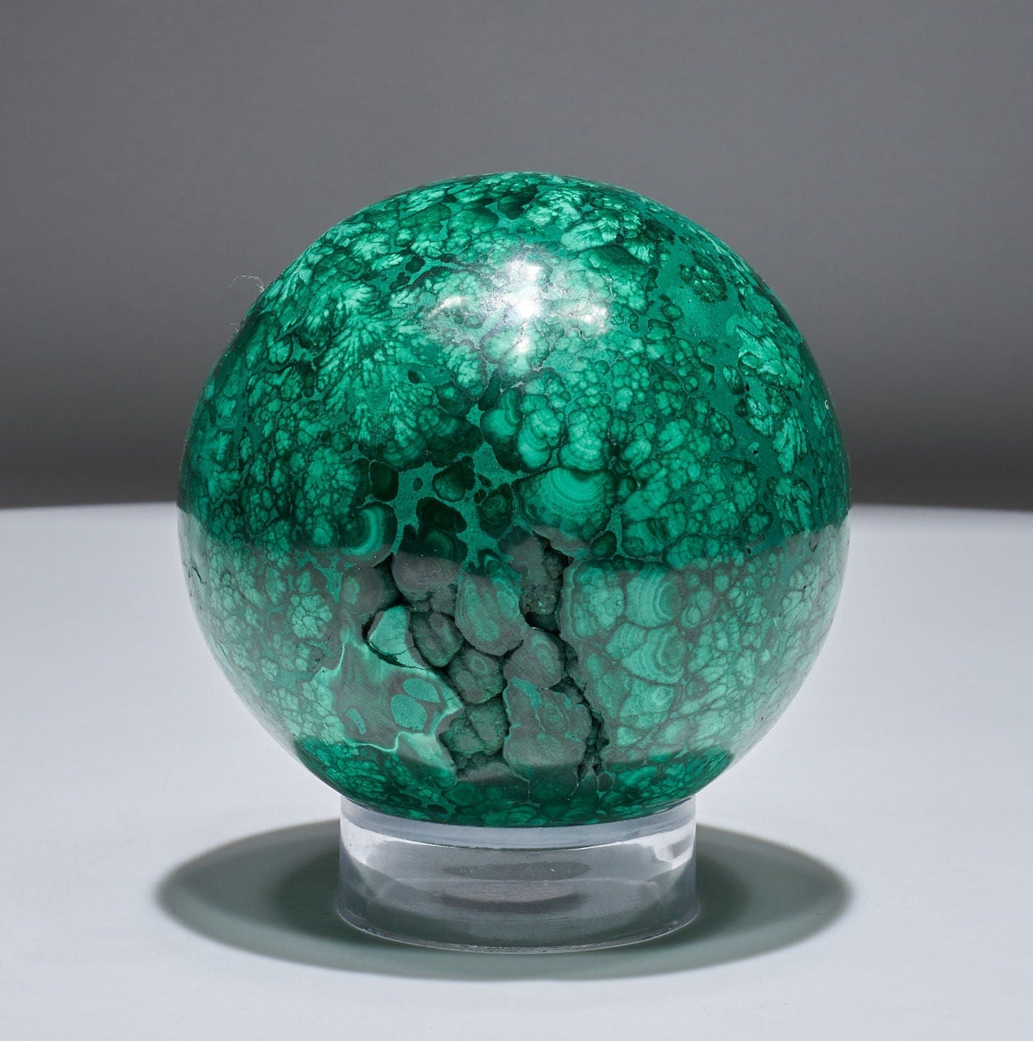 2.16 LB Malachite Geode Sphere