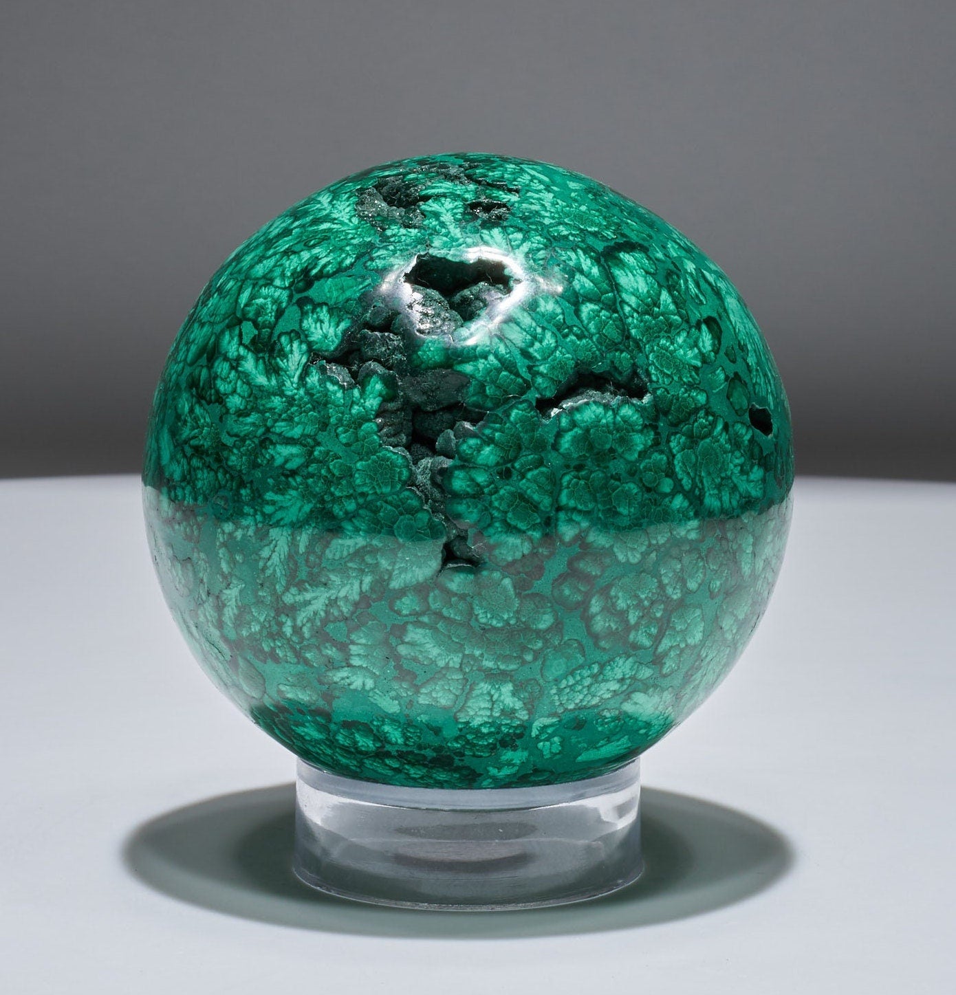 2.16 LB Malachite Geode Sphere