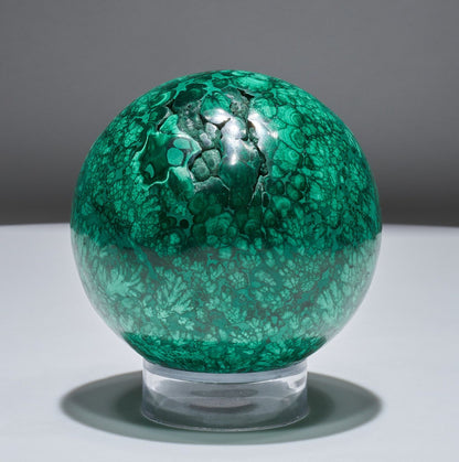 2.16 LB Malachite Geode Sphere