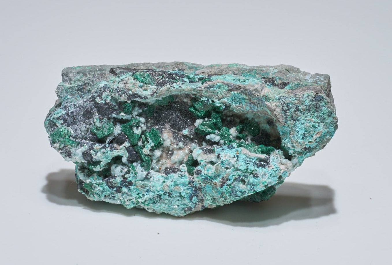 0.4 LB Crystallized Chrysocolla & Malachite Specimen