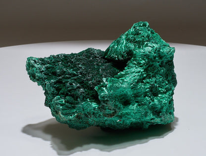 3.1 LB, 6 inches MEDIUM Cabinet Museum Piece Chatoyant Fibrous Malachite Specimen