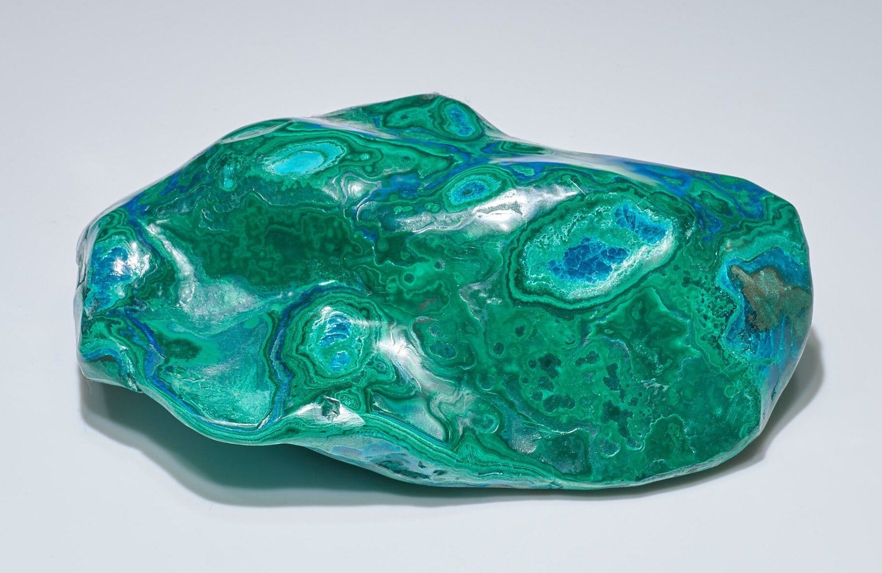 2.72 LB Polished Malachite & Chrysocolla Freeform