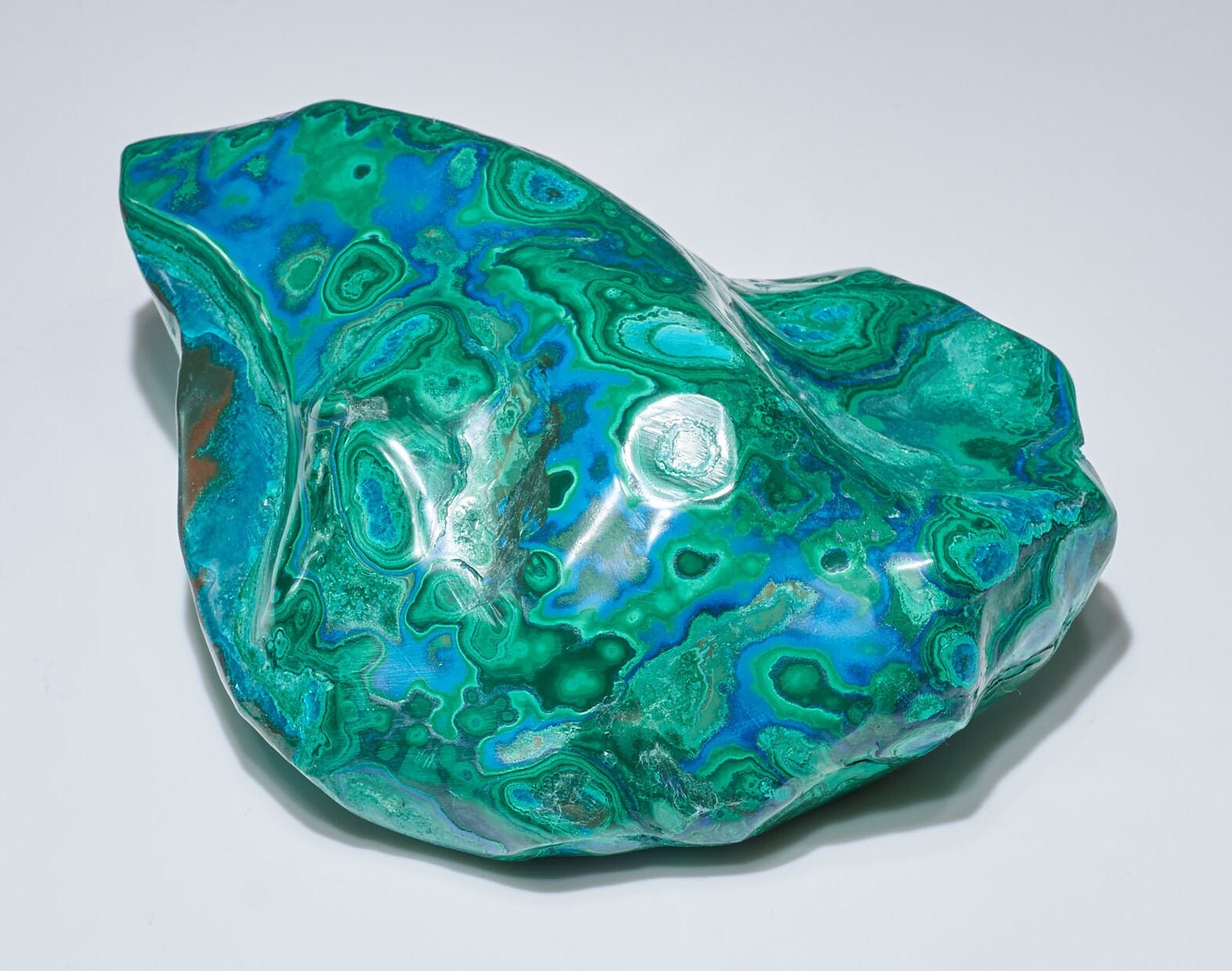 2.72 LB Polished Malachite & Chrysocolla Freeform