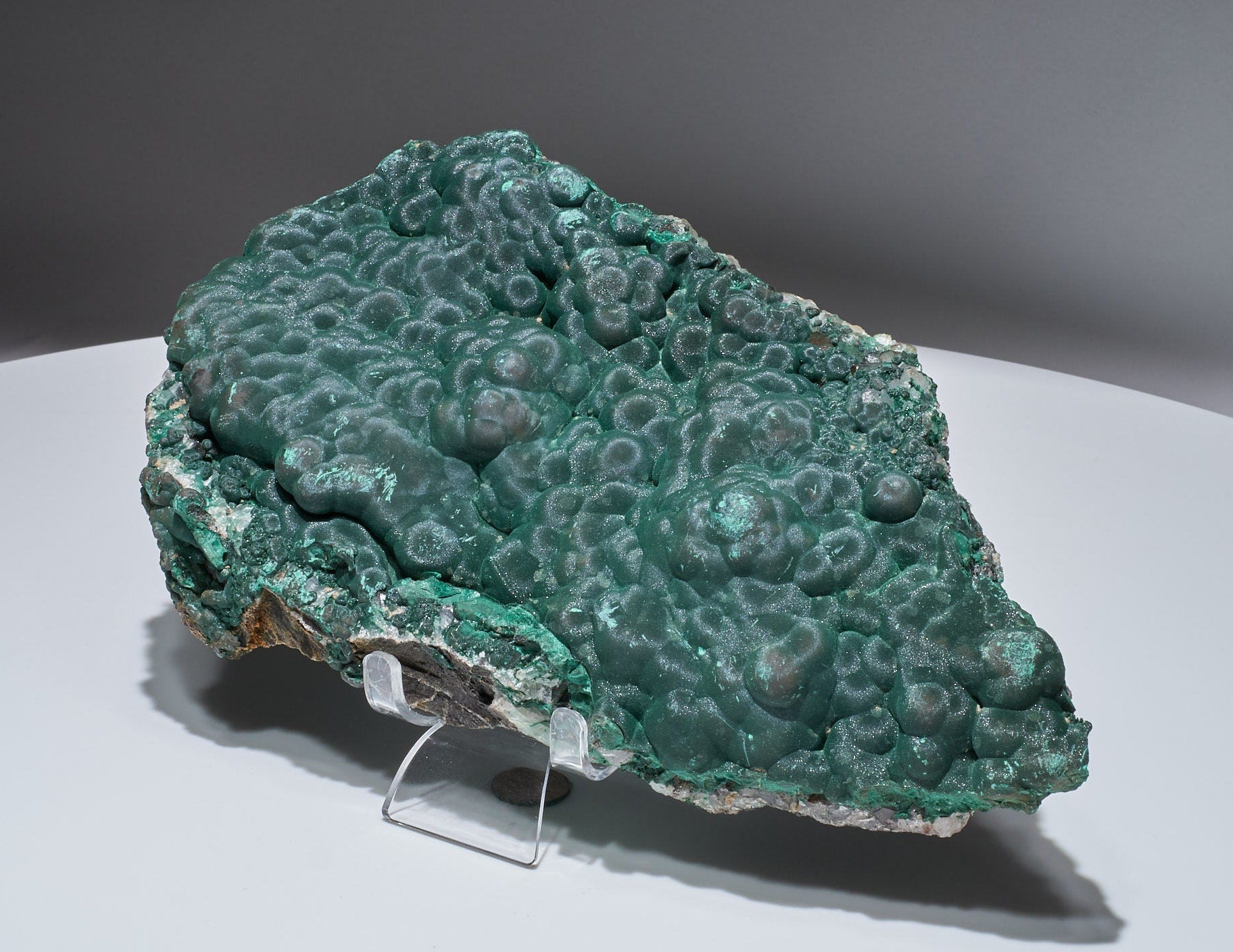 3.9 LB, 10.23 Inches Cabinet Museum Malachite & Quartz Collector Specimen