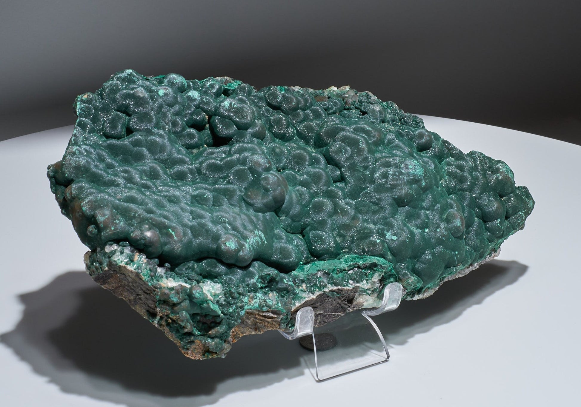 3.9 LB, 10.23 Inches Cabinet Museum Malachite & Quartz Collector Specimen