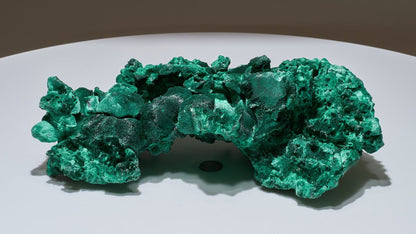 5.96 LB, 10.23 Inches Cabinet Museum Botryoidal Velvet Crystallized Malachite Collector Specimen "The Wave"