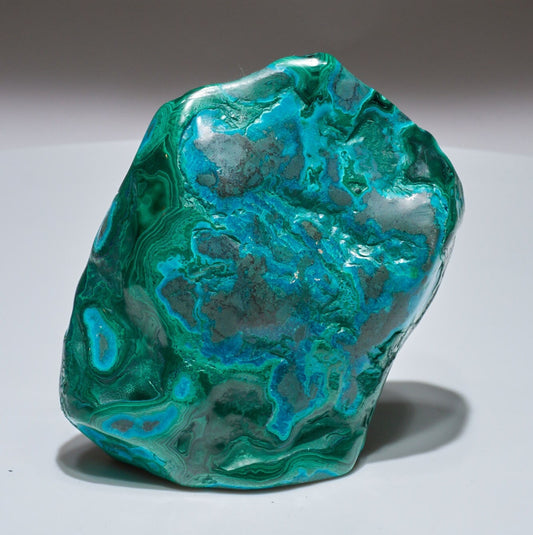 2.06 LB Polished Malachite & Chrysocolla Freeform