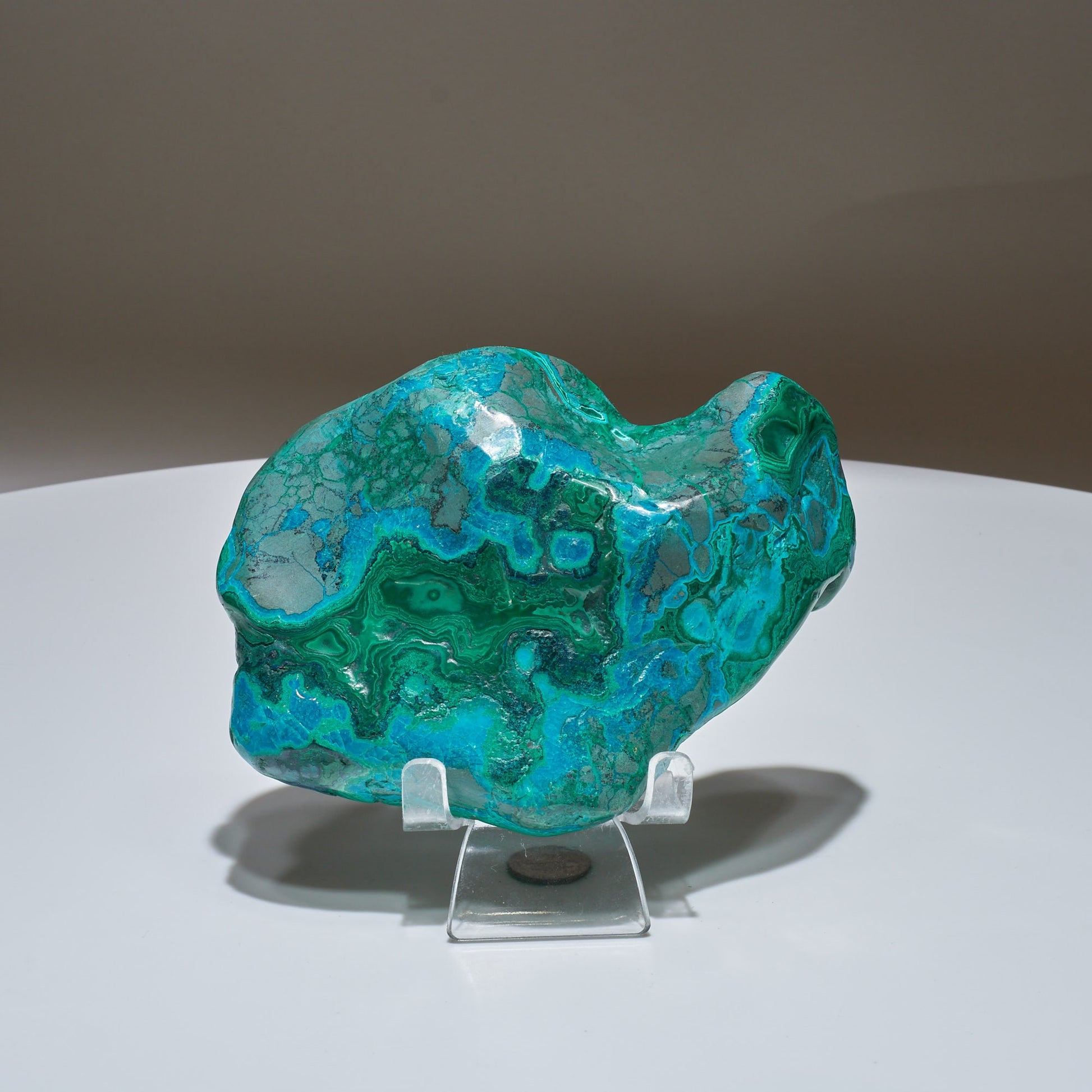 1.39 LB Polished Malachite & Chrysocolla Freeform