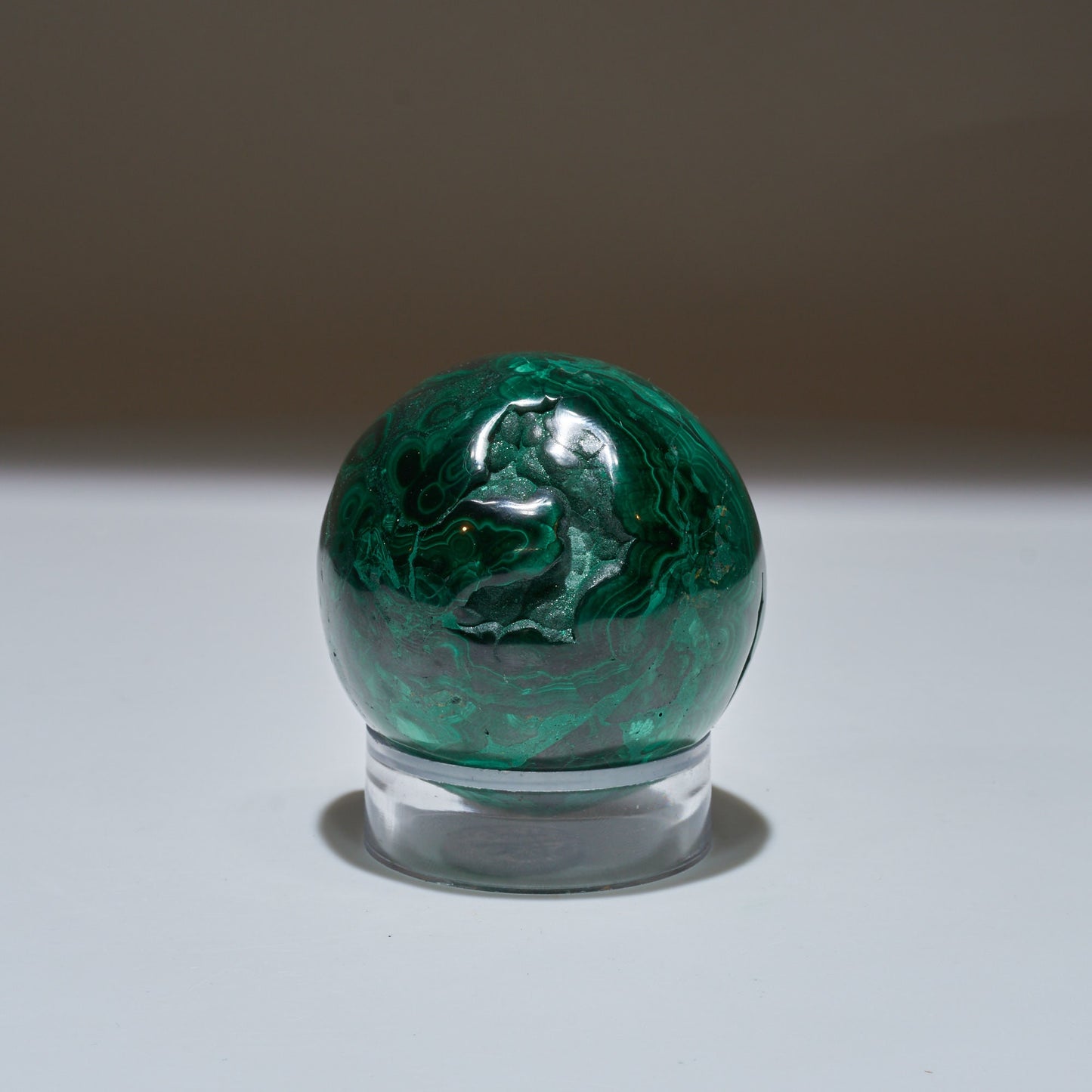 0.76 LB Malachite Geode Sphere