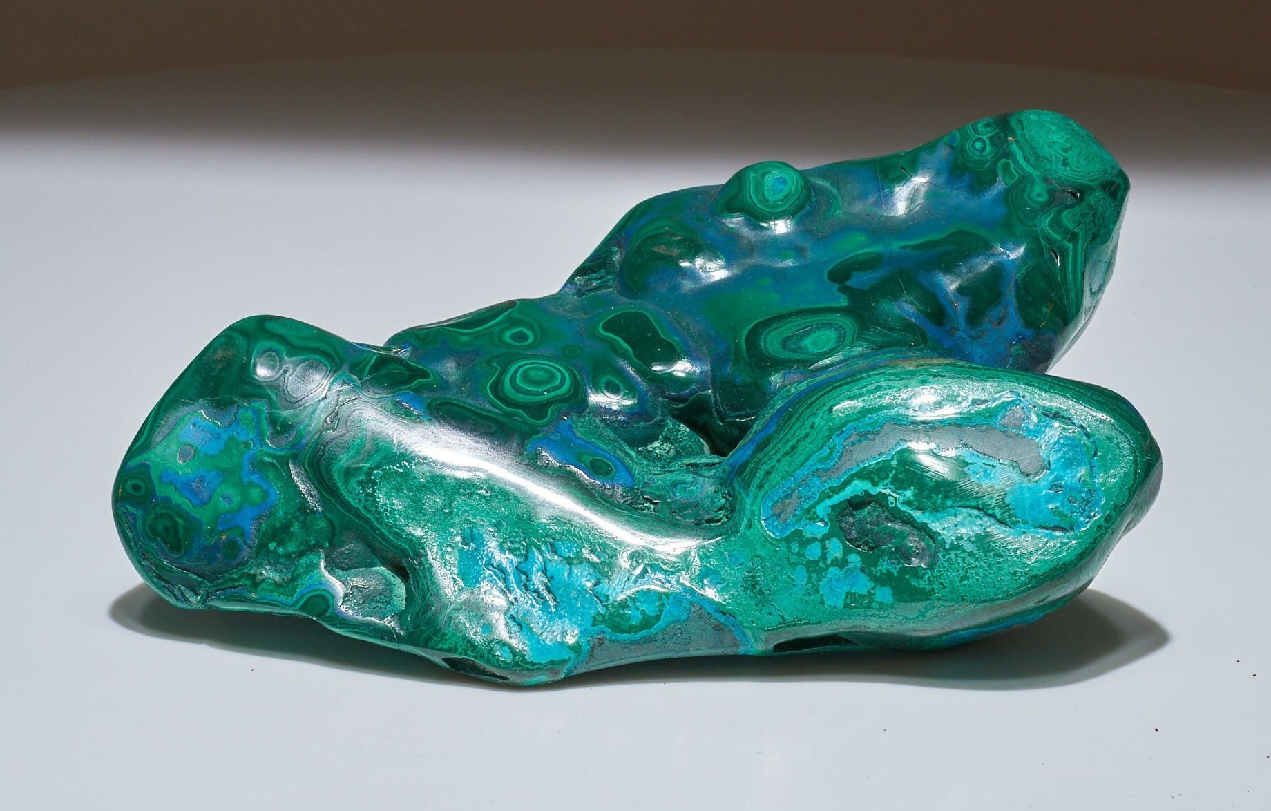 1.87 LB Polished Malachite & Chrysocolla Freeform