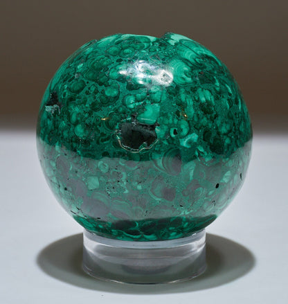 1.8 LB Malachite Geode Sphere