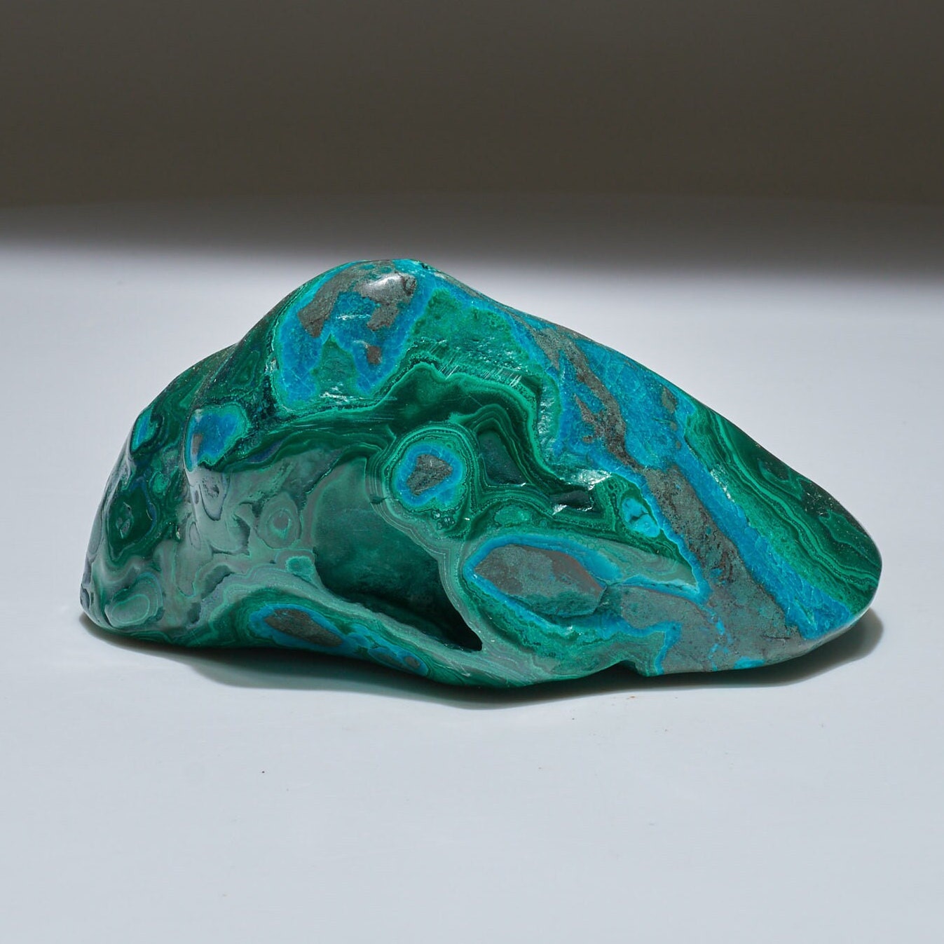 0.76 LB Polished Malachite & Chrysocolla Freeform