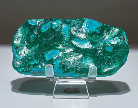 0.71 LB Polished Malachite & Chrysocolla Freeform