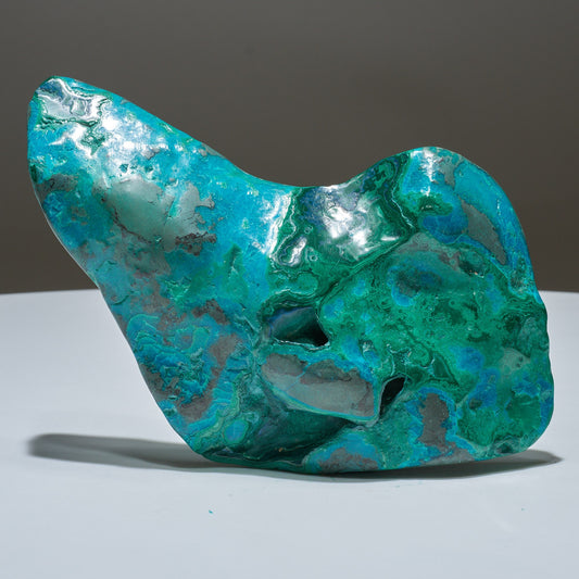 0.7 LB Polished Malachite & Chrysocolla Freeform