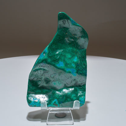 0.67 LB Polished Malachite & Chrysocolla Freeform