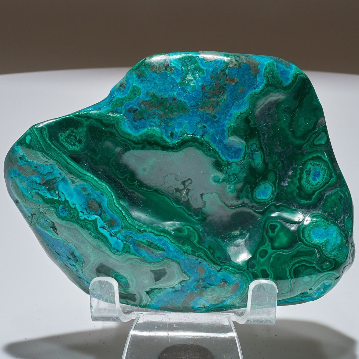 0.77 LB Polished Malachite & Chrysocolla Freeform