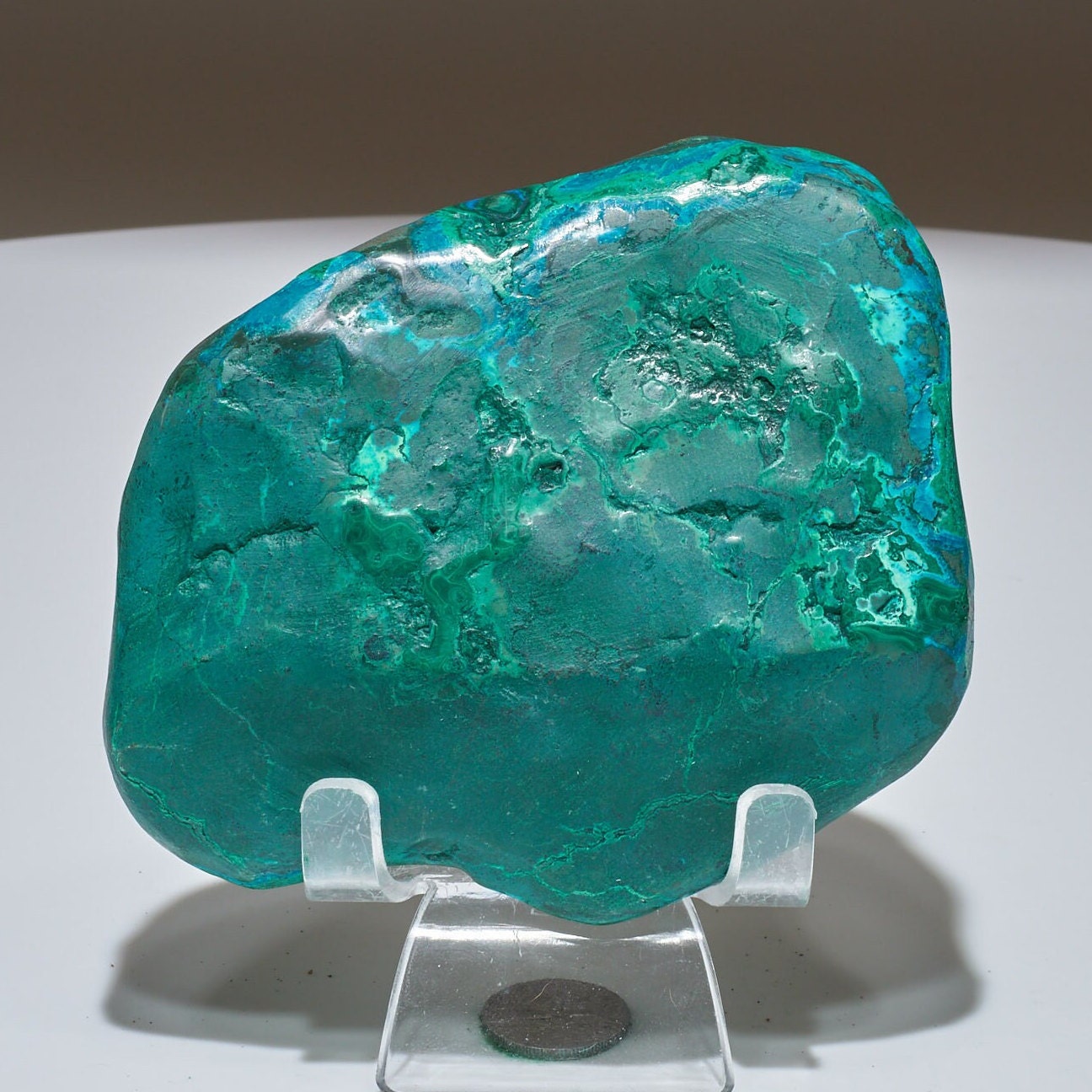 0.77 LB Polished Malachite & Chrysocolla Freeform